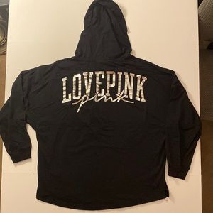 Victoria’s Secret PINK COTTON OVERSIZED HOODED T-SHIRT *NWOT* sz XL
